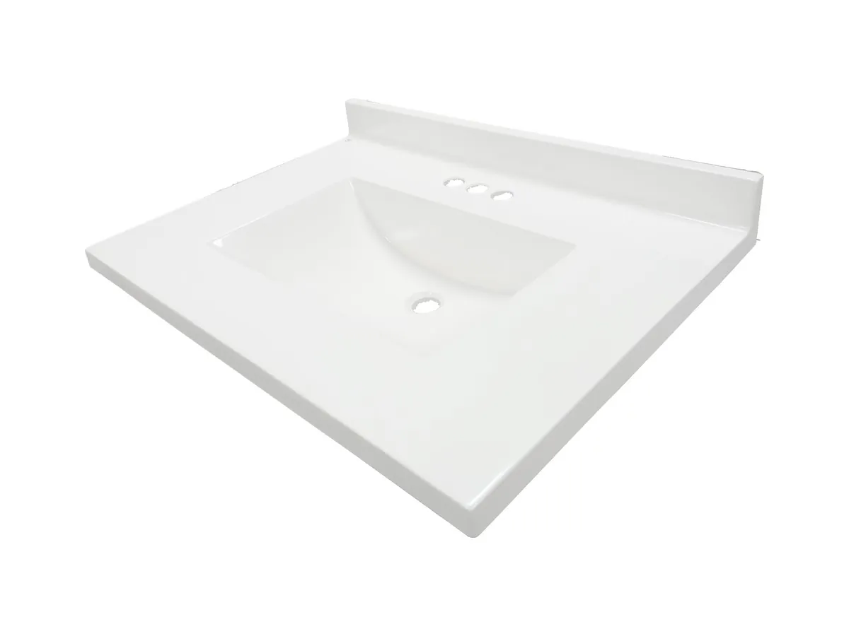 Linea vanity top, square bowl