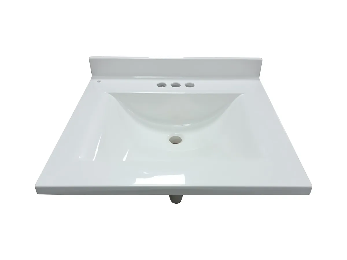 Ola vanity top, wave bowl